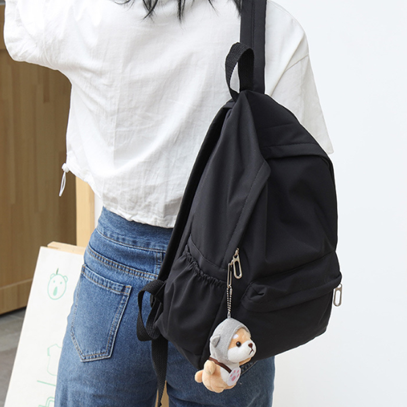 Women Solid Color Leisure Back - Canvas Backpack Casual 评论和价格